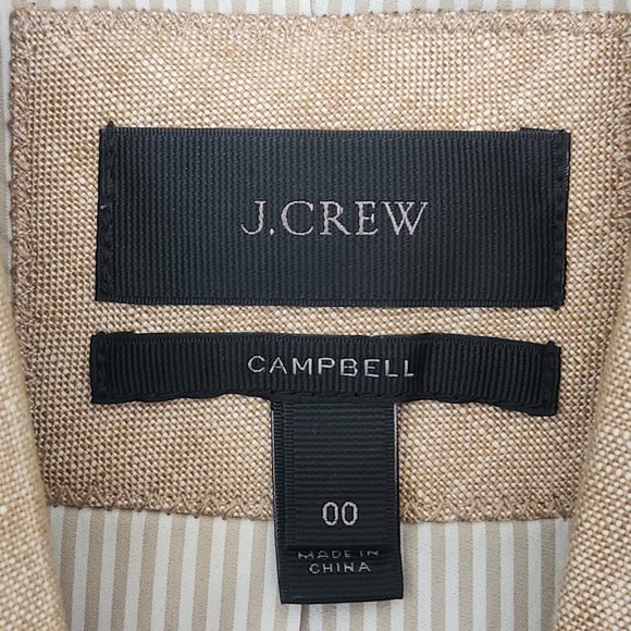 NWOT J. Crew Campbell Linen Blazer 00 - Picture 4 of 14